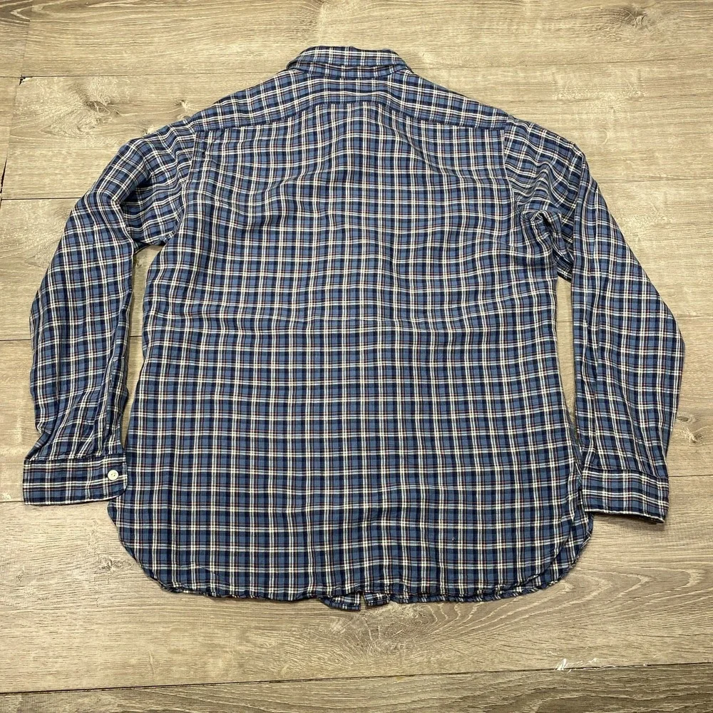 Polo Ralph Lauren Shirt Mens Large Blue‎ Plaid Button Down Long Sleeve Casual